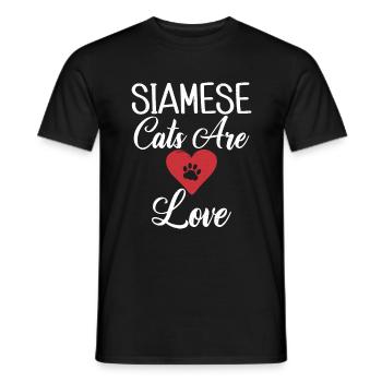 Siamesische Katze Geschenke - Männer T-Shirt - Schwarz - Vorne - AI Model Male 178 light (178cm)