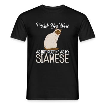 Cadeaux de chat siamois - T-shirt homme - noir - Devant - AI Model Male 178 light (178cm)