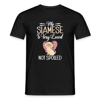 Cadeaux de chat siamois - T-shirt homme - noir - Devant - AI Model Male 178 light (178cm)
