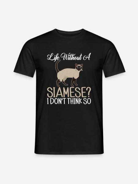 Siamesische Katze Geschenke - Männer T-Shirt - Schwarz