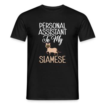 Geschenke zum Suchbegriff: "Siamkatze" - Männer T-Shirt - Schwarz - Vorne - AI Model Male 178 light (178cm)