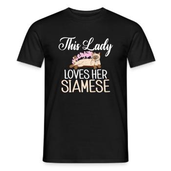Siamesische Katze Geschenke - Männer T-Shirt - Schwarz - Vorne - AI Model Male 178 light (178cm)