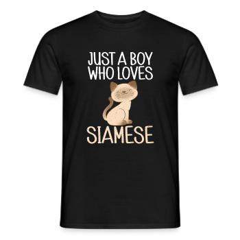 Geschenke zum Suchbegriff: "Siamkatze" - Männer T-Shirt - Schwarz - Vorne - AI Model Male 178 light (178cm)