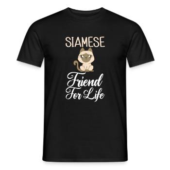 Siamesische Katze Geschenke - Männer T-Shirt - Schwarz - Vorne - AI Model Male 178 light (178cm)