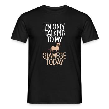 Geschenke zum Suchbegriff: "Siamkatze" - Männer T-Shirt - Schwarz - Vorne - AI Model Male 178 light (178cm)
