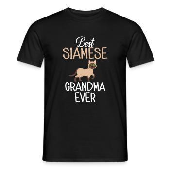 Siamesische Katze Geschenke - Männer T-Shirt - Schwarz - Vorne - AI Model Male 178 light (178cm)