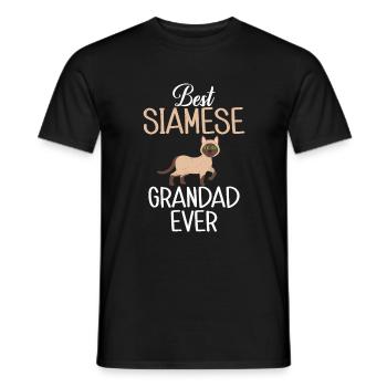 Siamesische Katze Geschenke - Männer T-Shirt - Schwarz - Vorne - AI Model Male 178 light (178cm)