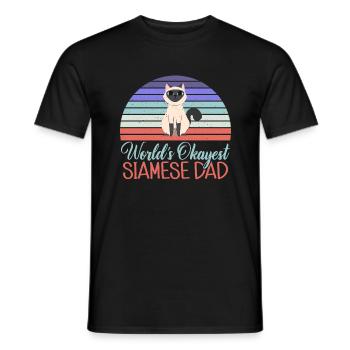 Siamesische Katze Geschenke - Männer T-Shirt - Schwarz - Vorne - AI Model Male 178 light (178cm)
