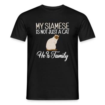 Siamesische Katze Geschenke - Männer T-Shirt - Schwarz - Vorne - AI Model Male 178 light (178cm)