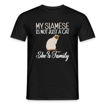 Siamesische Katze Geschenke - Männer T-Shirt - Schwarz - Vorne - AI Model Male 178 light (178cm)