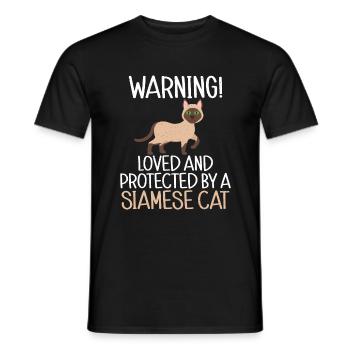 Siamesische Katze Geschenke - Männer T-Shirt - Schwarz - Vorne - AI Model Male 178 light (178cm)