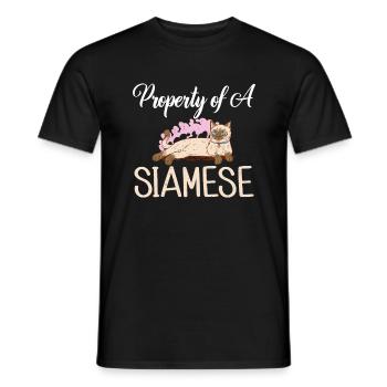 Siamesische Katze Geschenke - Männer T-Shirt - Schwarz - Vorne - AI Model Male 178 light (178cm)