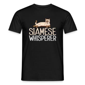 Siamesische Katze Geschenke - Männer T-Shirt - Schwarz - Vorne - AI Model Male 178 light (178cm)