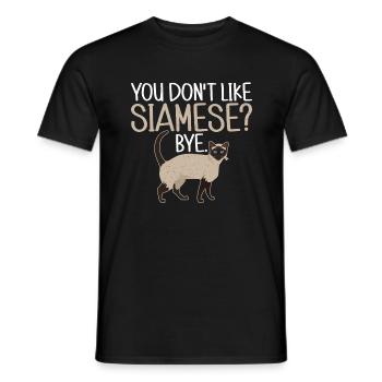 Siamesische Katze Geschenke - Männer T-Shirt - Schwarz - Vorne - AI Model Male 178 light (178cm)