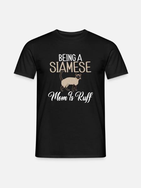 Siamesische Katze Geschenke - Männer T-Shirt - Schwarz