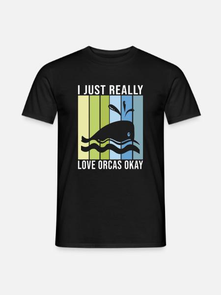 Orca Wal Geschenke - Männer T-Shirt - Schwarz