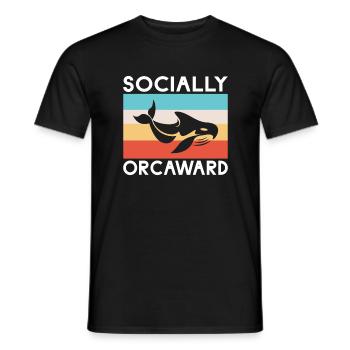 Orca Whale Gifts - Men's T-Shirt - black - Front - AI Model Male 178 light (178cm)