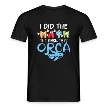 Orca Whale Gifts - Men's T-Shirt - black - Front - AI Model Male 178 light (178cm)
