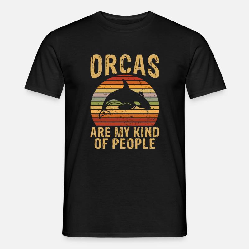 Orca Wal Geschenke - Männer T-Shirt - Schwarz