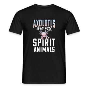 Axolotl Liebhaber Geschenke - Männer T-Shirt - Schwarz - Vorne - AI Model Male 178 light (178cm)