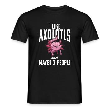 Axolotl Liebhaber Geschenke - Männer T-Shirt - Schwarz - Vorne - AI Model Male 178 light (178cm)