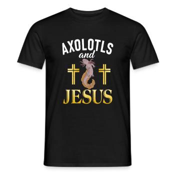 Axolotl Liebhaber Geschenke - Männer T-Shirt - Schwarz - Vorne - AI Model Male 178 light (178cm)