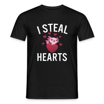 Axolotl Liebhaber Geschenke - Männer T-Shirt - Schwarz - Vorne - AI Model Male 178 light (178cm)