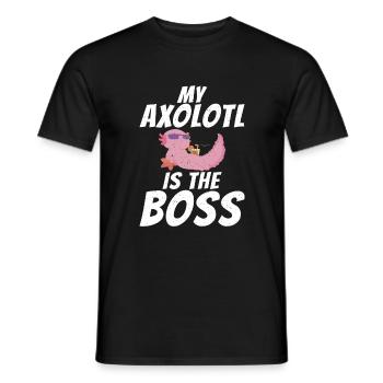 Axolotl Liebhaber Geschenke - Männer T-Shirt - Schwarz - Vorne - AI Model Male 178 light (178cm)