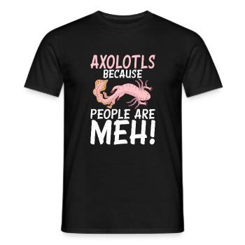 Axolotl Liebhaber Geschenke - Männer T-Shirt - Schwarz - Vorne - AI Model Male 178 light (178cm)