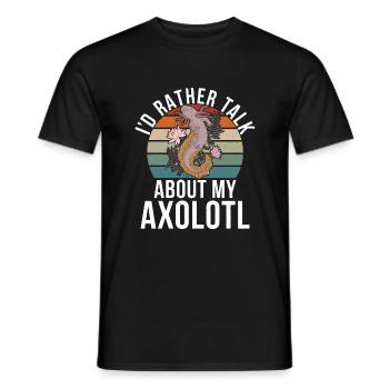 Axolotl Liebhaber Geschenke - Männer T-Shirt - Schwarz - Vorne - AI Model Male 178 light (178cm)