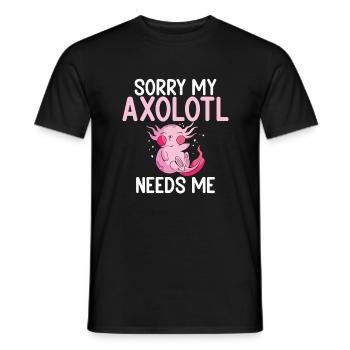 Axolotl Liebhaber Geschenke - Männer T-Shirt - Schwarz - Vorne - AI Model Male 178 light (178cm)