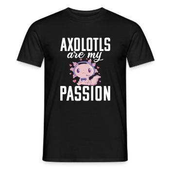 Axolotl Liebhaber Geschenke - Männer T-Shirt - Schwarz - Vorne - AI Model Male 178 light (178cm)
