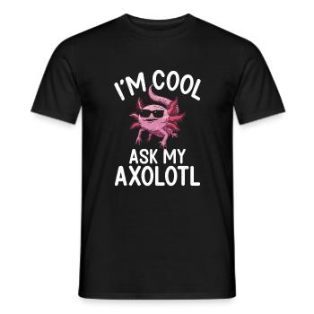 Axolotl Liebhaber Geschenke - Männer T-Shirt - Schwarz - Vorne - AI Model Male 178 light (178cm)