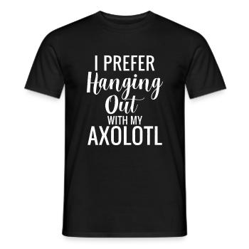 Axolotl Liebhaber Geschenke - Männer T-Shirt - Schwarz - Vorne - AI Model Male 178 light (178cm)