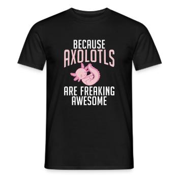Axolotl Liebhaber Geschenke - Männer T-Shirt - Schwarz - Vorne - AI Model Male 178 light (178cm)