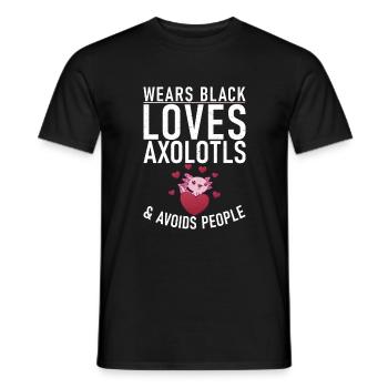 Axolotl Liebhaber Geschenke - Männer T-Shirt - Schwarz - Vorne - AI Model Male 178 light (178cm)