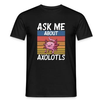 Axolotl Liebhaber Geschenke - Männer T-Shirt - Schwarz - Vorne - AI Model Male 178 light (178cm)