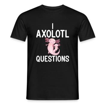 Axolotl Liebhaber Geschenke - Männer T-Shirt - Schwarz - Vorne - AI Model Male 178 light (178cm)
