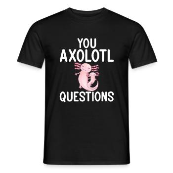 Axolotl Liebhaber Geschenke - Männer T-Shirt - Schwarz - Vorne - AI Model Male 178 light (178cm)