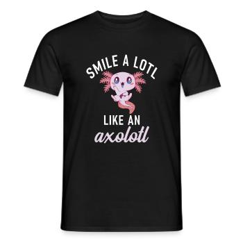 Axolotl Liebhaber Geschenke - Männer T-Shirt - Schwarz - Vorne - AI Model Male 178 light (178cm)
