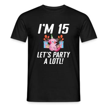 Axolotl Liebhaber Geschenke - Männer T-Shirt - Schwarz - Vorne - AI Model Male 178 light (178cm)