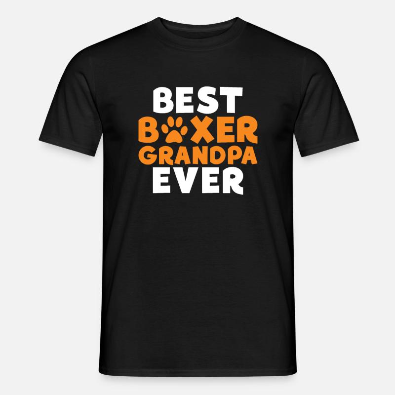 Boxer Hund Geschenke - Männer T-Shirt - Schwarz
