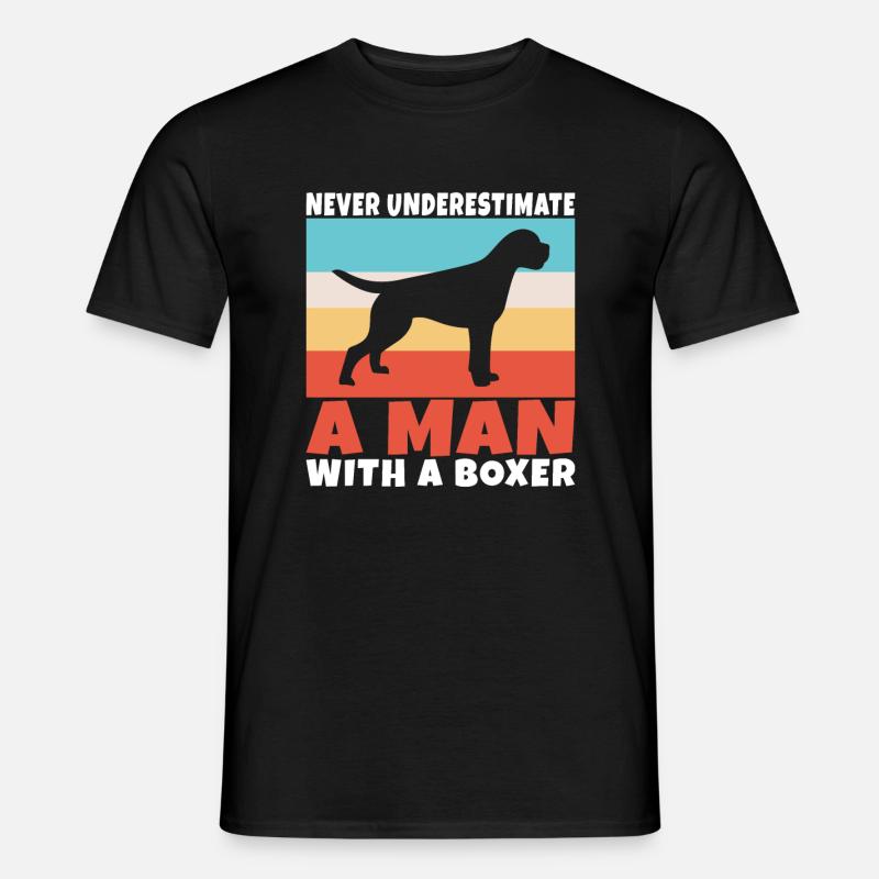Boxer Hund Geschenke - Männer T-Shirt - Schwarz
