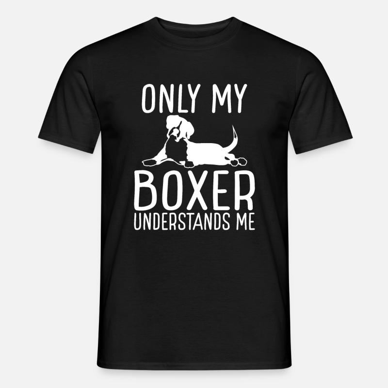 Boxer Hund Geschenke - Männer T-Shirt - Schwarz