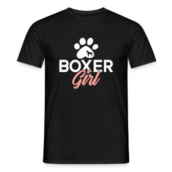 Cadeaux pour chien boxer - T-shirt homme - noir - Devant - AI Model Male 178 light (178cm)