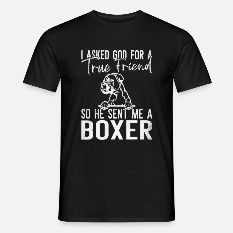 Boxer Hund Geschenke - Männer T-Shirt - Schwarz