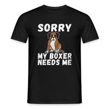 Boxer Hund Geschenke - Männer T-Shirt - Schwarz - Vorne - AI Model Male 178 light (178cm)