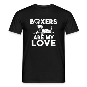 Boxer Hund Geschenke - Männer T-Shirt - Schwarz - Vorne - AI Model Male 178 light (178cm)