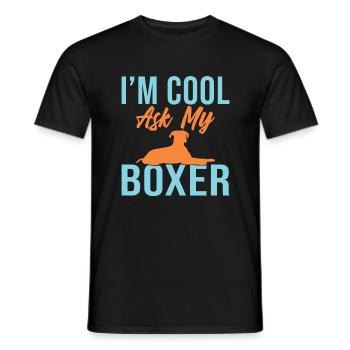 Boxer Hund Geschenke - Männer T-Shirt - Schwarz - Vorne - AI Model Male 178 light (178cm)