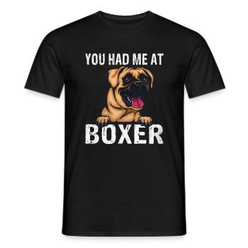 Boxer Hund Geschenke - Männer T-Shirt - Schwarz - Vorne - AI Model Male 178 light (178cm)
